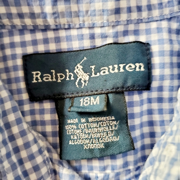 Ralph Lauren Button-Down Shirt 18M - Picture 3 of 3